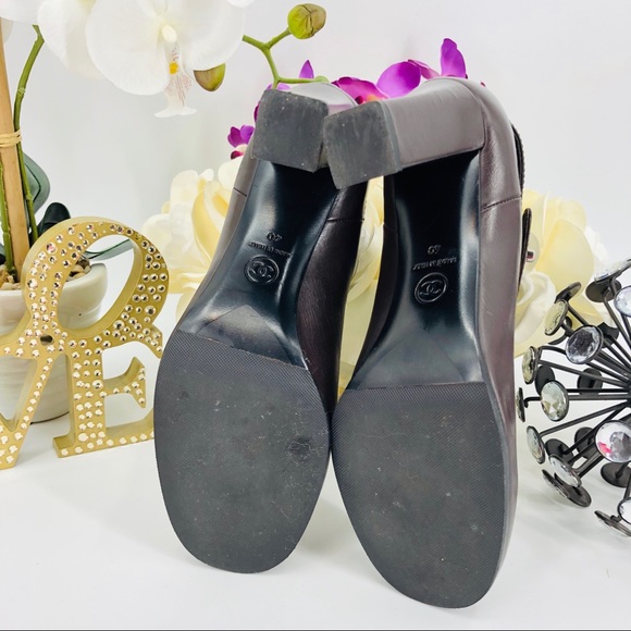 Chanel CC Turn Lock Brown Ankle Boots Booties - Picture 7 of 8